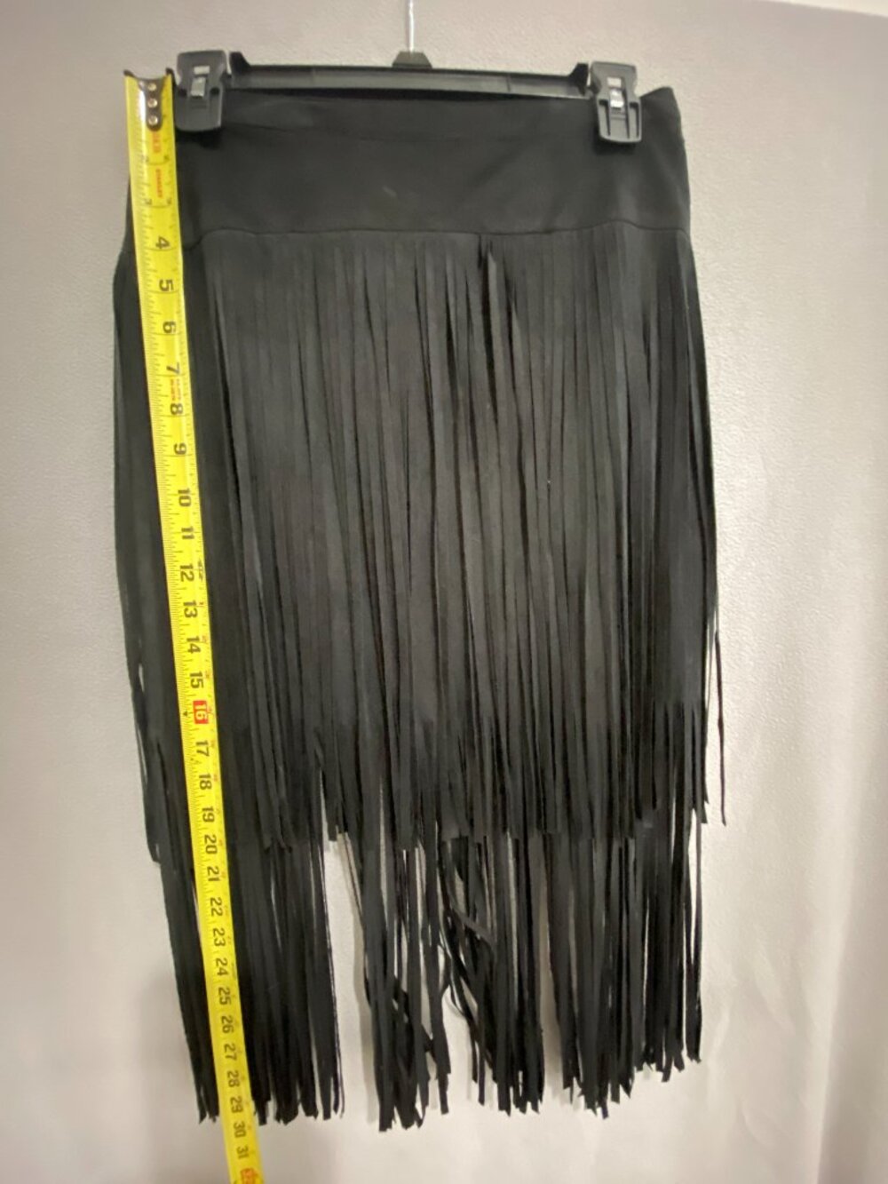 Loveriche Black Fringe Skirt Size Small Boho Western Festival Tassel Skirt - Picture 3 of 8